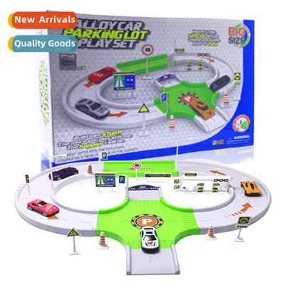 Large track parking lot toys wh alloy skating car  toy set f