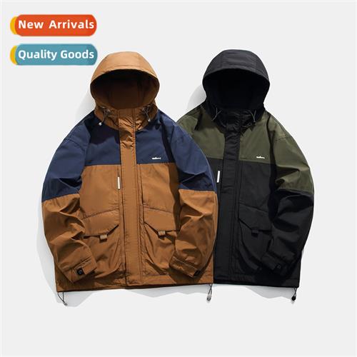 Patchwork rushing jacket down cott clothing mens fall and wi