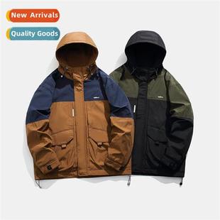 down cott and rushing fall jacket mens Patchwork clothing