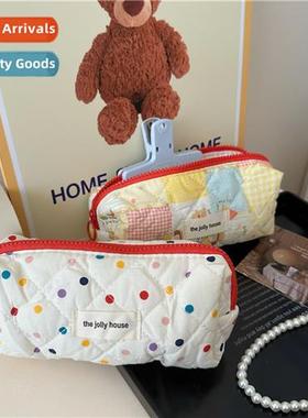 Pen bag ins high-color value cute carto polka dot large capa