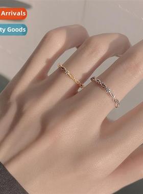Thin secti ring stacking finger ring fashi persalized  open