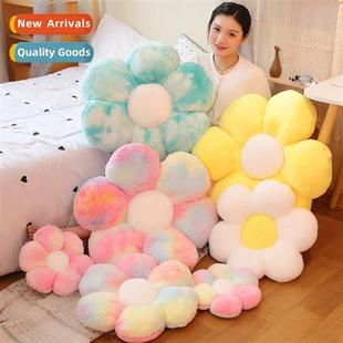 Tie Dye Plush Velvet Pil Cushi Colorful Flower Crystal Petal