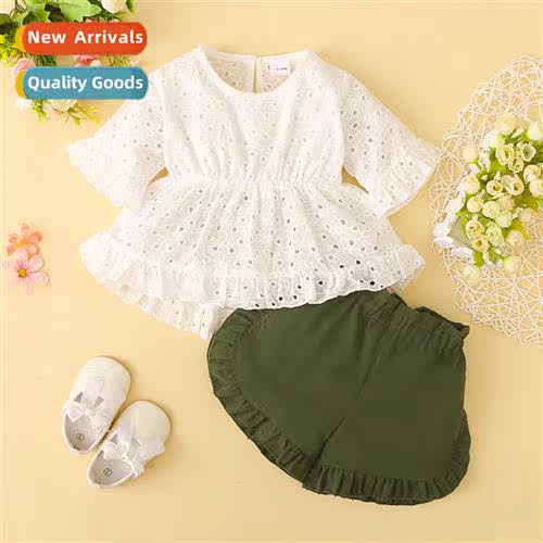 Girls Spring  Autumn 2022 new n solid color hollow flare sle