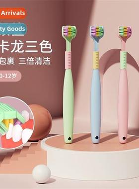 Three-side childrens toothbrush 3-6-12 years old baby brushi