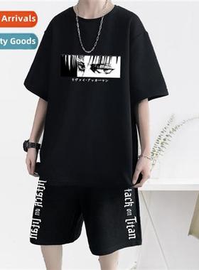 2022 Japanese anime Attack  Tan dom Wings Printed Cott Short