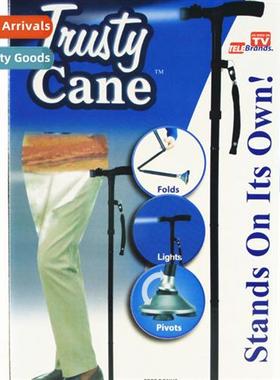 magic cane 5 sectis folding walking stick elderly hiking can