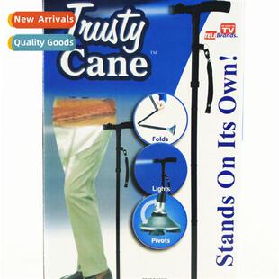 magic cane 5 sectis folding walking stick elderly hiking can