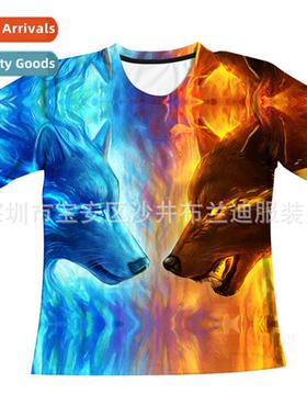 2018 Summer New Tops Digal Printing Set Youth Short Sleeve L