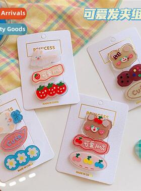 ins cute carto  clips sweet girl heart side bangs clip headd