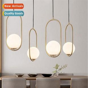 lamp glass modern restaurant table Scinavian bar cream