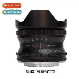 Camer F2.8 Fisheye Micro 7.5MM Mount Native Lens 适用Fuji