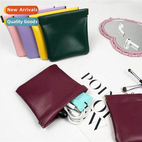 Elastic opening st lear mini storage bag coin purse makeup b