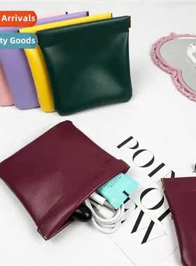 Elastic opening st lear mini storage bag coin purse makeup b