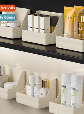 Cream wind mirror cabinet organizer bathroom vany cosmetic s