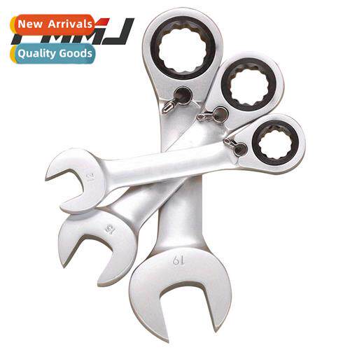 Short hle single head ratchet wrench auto repair furnure rep