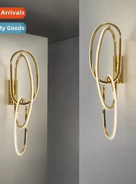 Post-modern  line wall lamp simple atmosphere LED circle lig