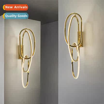 Post-modern  line wall lamp simple atmosphere LED circle lig