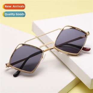 steampunk sunglasses mens 2022 diamd retro hollow frame new