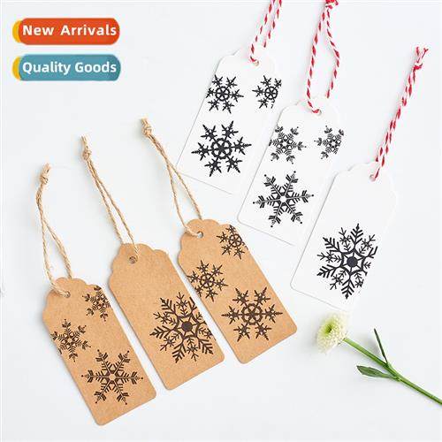 100pcs/set Christmas snowflake hangtag wave head flower head