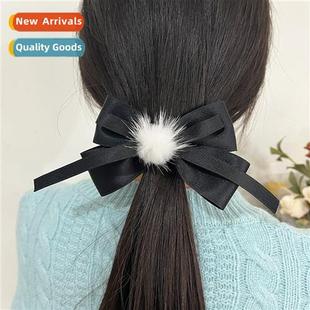 Bow hair clips female Mori girl back head plate hair clip