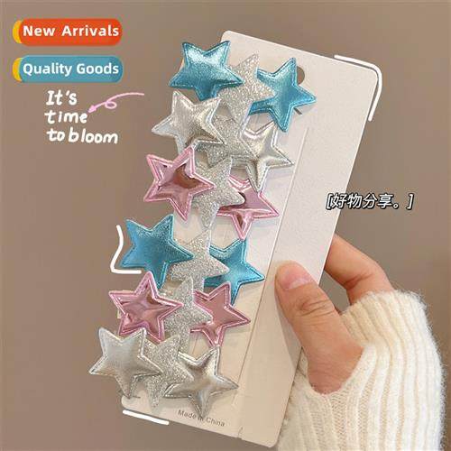 Star  card simple versatile pentagram clip headdress bangs b