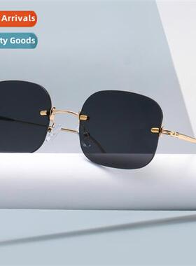 3080 quadrilateral cut edge small glasses sunglasses retro s