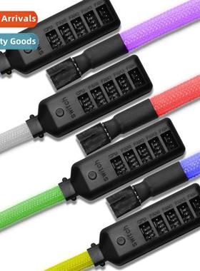 Computer Fan 4PIN Hub RGB Glowing Line Light Effect 5 Posi P