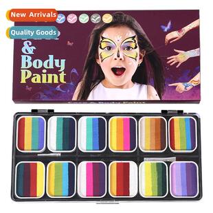 12 colors gradient color washable body paint matte pearlesce