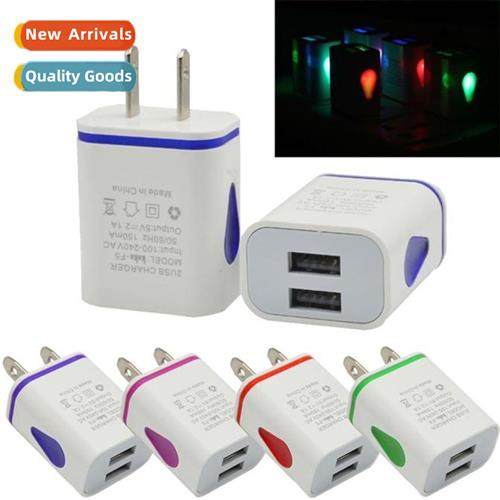 1.2A Dual USB port raindrop phe charger LED light-emting phe