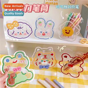 Pen holder female ins wind creative acrylic girls cute deskt