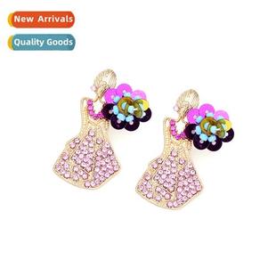 lovely alloy wh imati pearl carto girl earrings temperament