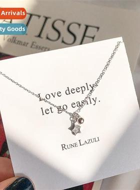 n new silver-plated collarbe chain five-pointed star star di