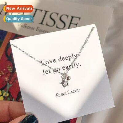 n new silver-plated collarbe chain five-pointed star star di