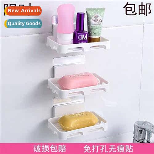 Soap box no punch sucti cup wall mounted soap box draining b