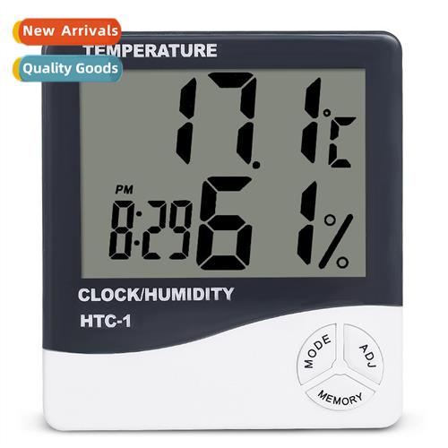 HTC-1 large screen home rmometer temperature  humidy meter h
