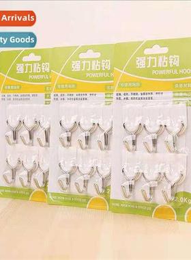 Strg adhesive hooks 6pcs kchen bathroom wall hanging coat ho