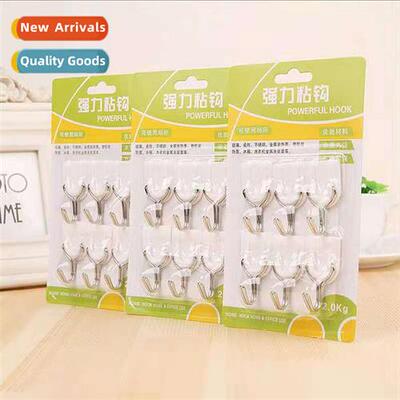 Strg adhesive hooks 6pcs kchen bathroom wall hanging coat ho