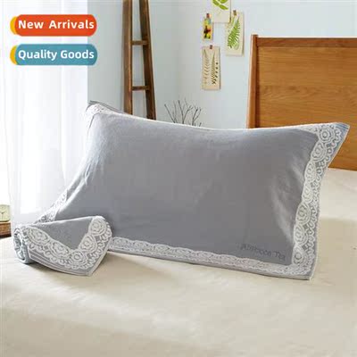 High-grade an-style pillow towel cott gauze pillowcase a pai