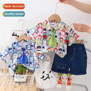 short summer boy carto ltle 2023 new sleeved Boys shirt