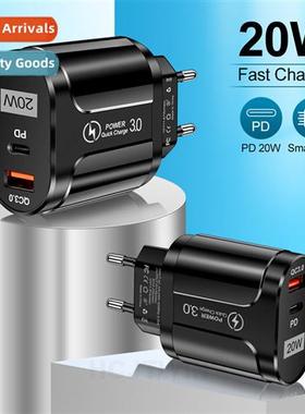PD20W+QC3.0 3A Dual Port Fast Charger Cell Phe Charger Multi