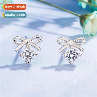 earrings zircia bow exquise sweet tie supe lovely