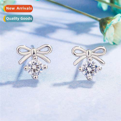 n lovely sweet earrings zircia bow tie exquise earrings supe