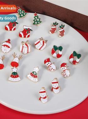 New Christmas e earrings Christmas models snowflake old man