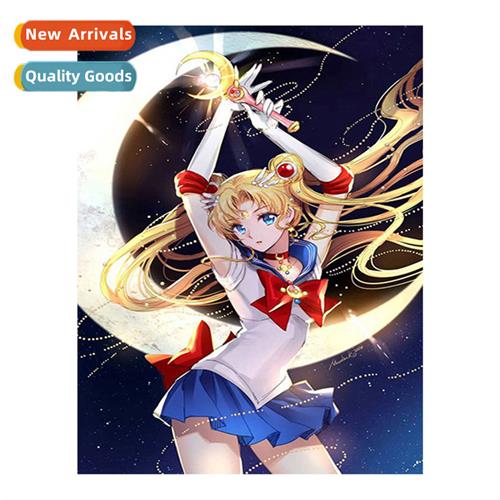 Diamd painting hmade thread embroidery anime water ice mo ca