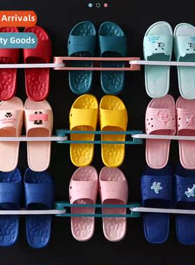 Plastic foldable three-in-e slipper rack bathroom storage ho