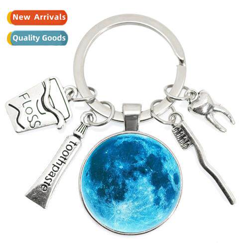Time Gemste Mo Partial Lunar Eclipse Keychain Toothbrush Too