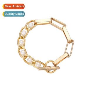 hop bea pearl jewelry splicing chain set New hip simple