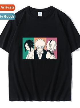 Japanese anime Naruto third class printed cott short-sleeved