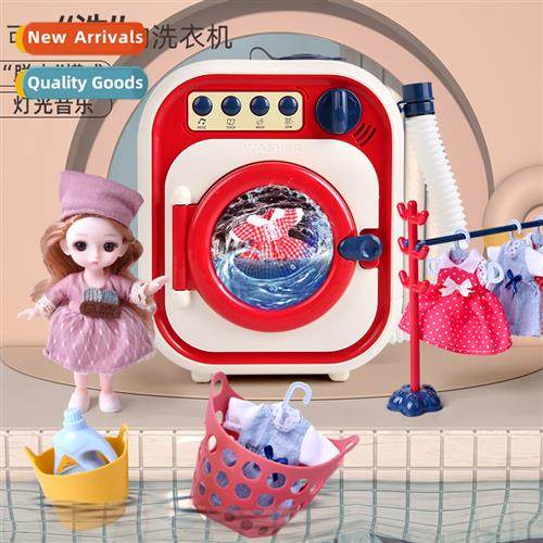 Water can be added to  drum simulati washing machine toy set