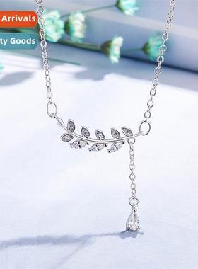 n leaf necklace female persaly temperament leaves collarbe c